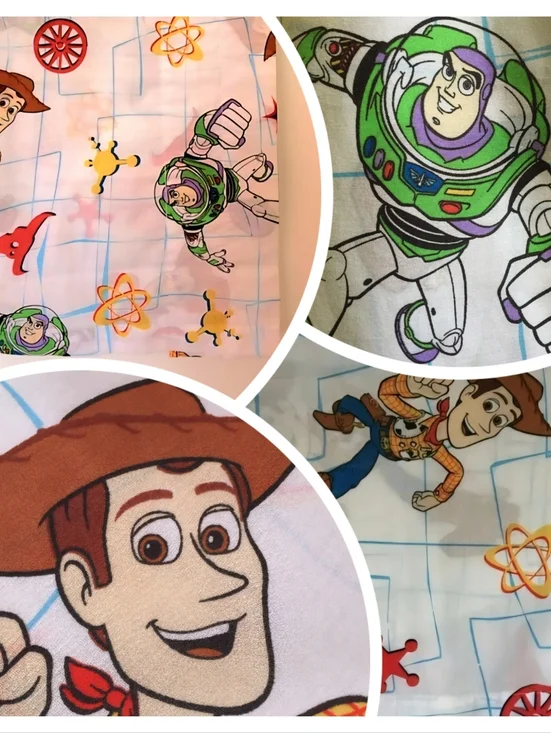 Vintage 1990s Disney Pixar Toy Story Window Valance - Retro Print - 84x15 - Picture 1 of 7